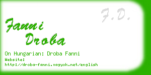 fanni droba business card